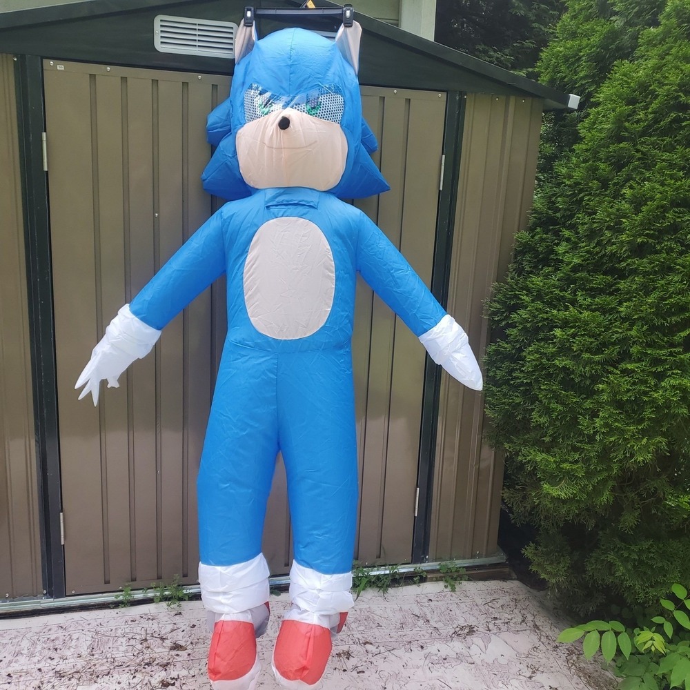 Kids Sonic Hedgehog 3 Inflatable Costume Disguise One Size 43"-53.5" tall nwt - Picture 2 of 13